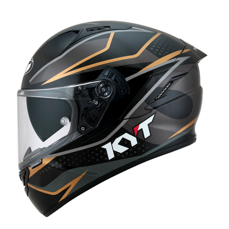 KYT NF-R Davo Replica Helmet - Black Grey Gold