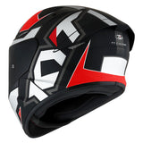 KYT TT-Course Electron Helmet - Matt Grey Red