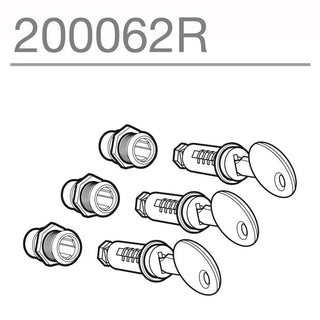 Shad 3Pc Replacement Lock Cylinder Set (3) For Sh23/35/36/43 Pannier Cases - Red Key