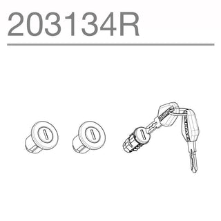 Shad Replacement Lock Cylinders & Keys (Black Key) For Sh35/36 Cases