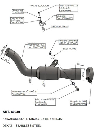 LV Link Pipe (Cat Elim.) Stainless ZX-10R / RR Ninja '21> (Orig. & LV Exhaust)