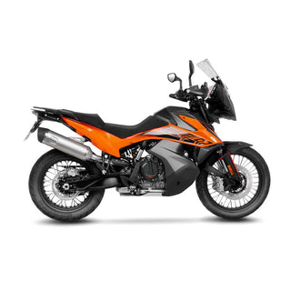 LV One Evo Stainless Steel Slip-On Muffler w/Carbon End Cap for KTM 790 Adventure/R 19-20/890 Adventure/L/R/Rally 21-22