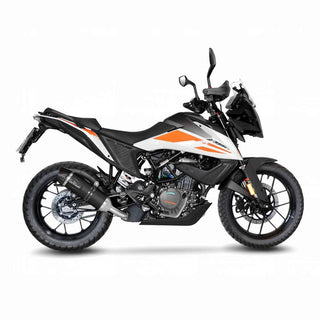 LV One Evo Stainless Black Slip-On Muffler w/Carbon End Cap for KTM 390 Adventure 20-22