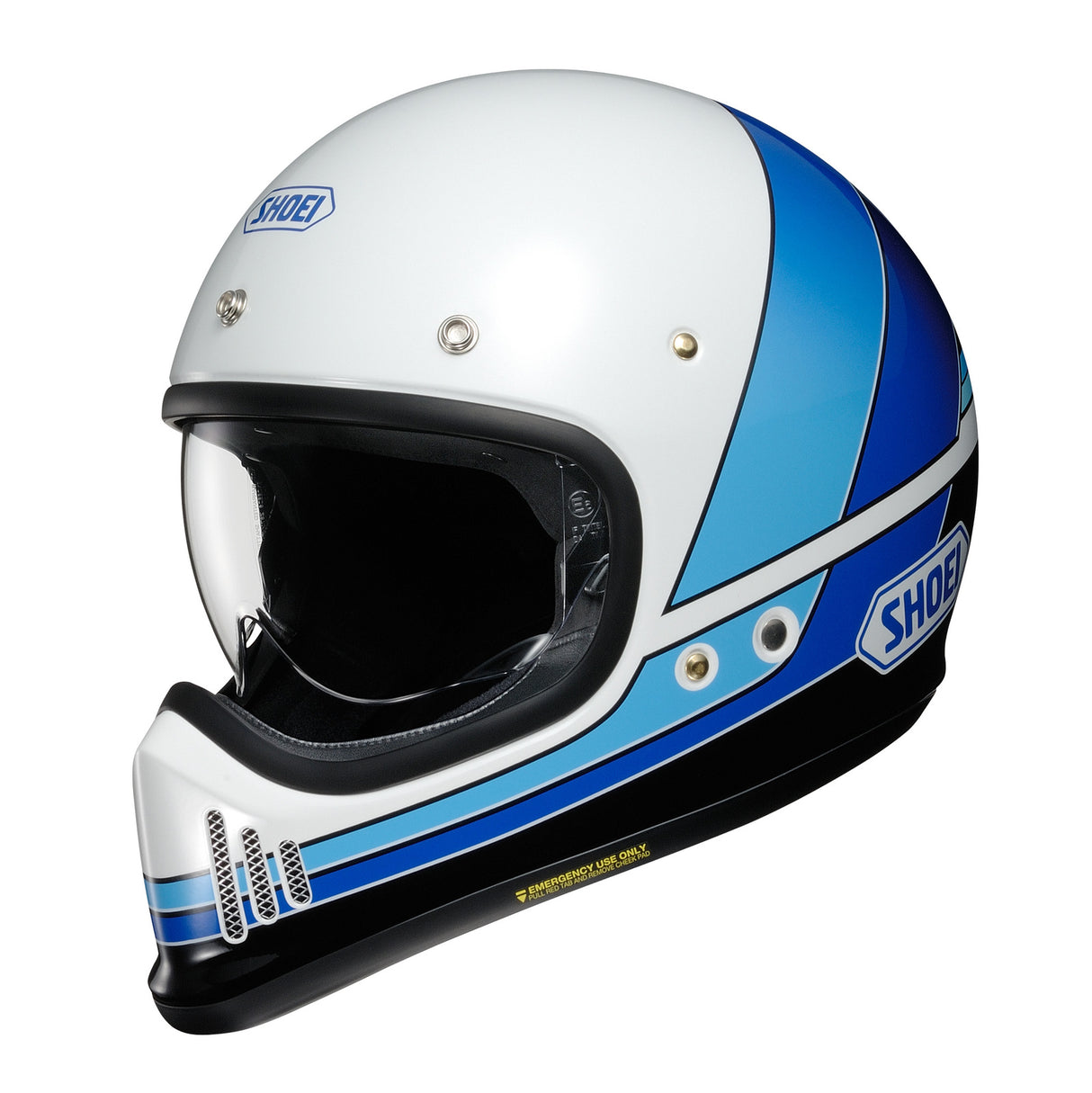 Shoei EX-Zero Equation TC-11 Motorcycle Helmet - White/Blue/Black