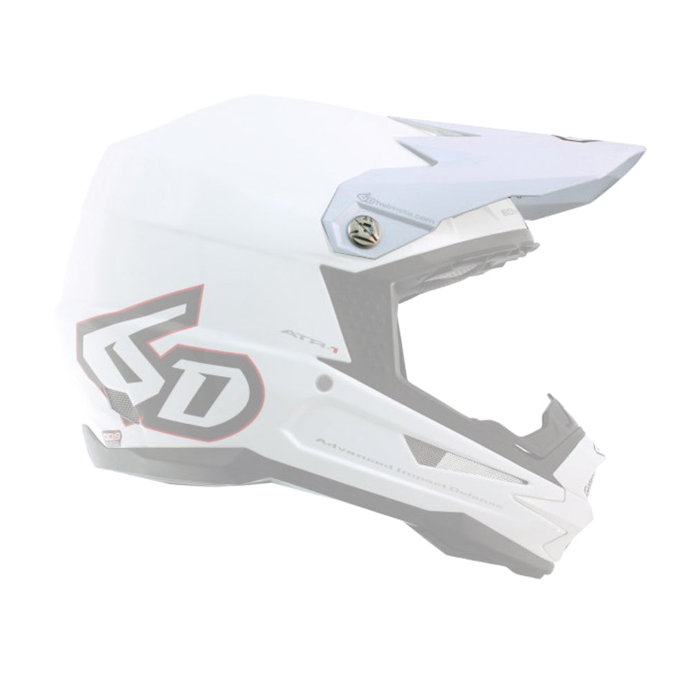 6D ATR-1 Replacement Peak Gloss White With Silver Logo