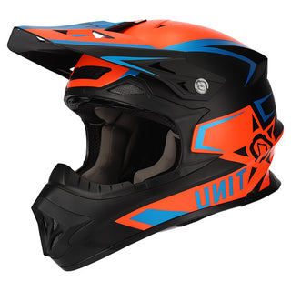 M2R Exo Unit Protech Pc-8F Helmet - Matt Hi-Vis Orange/Blue