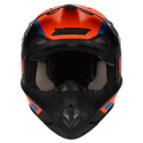 M2R Exo Unit Protech Pc-8F Helmet - Matt Hi-Vis Orange/Blue