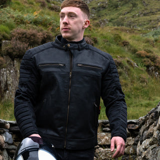 Merlin Ridge Leather Cotec Jacket - Black