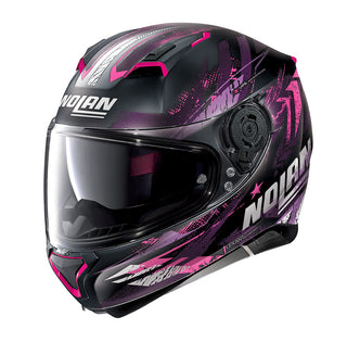 Nolan N87 Carnival 86 Motorcycle Full Face Helmet - Flat/Black/Pink