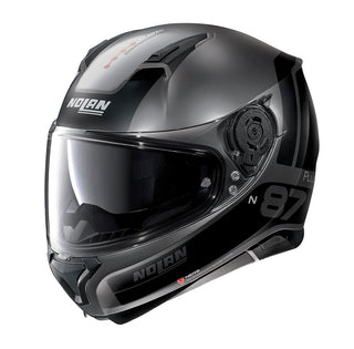 Nolan N87 Plus Distinctive 21 Motorcycle Full Face Helmet - Flat Grey/Black