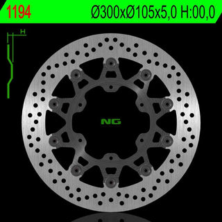 NG Premium Brake Rotor Oem Replacement NG1194