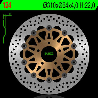 NG Premium Brake Rotor Oem Replacement NG124