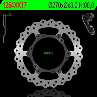 NG Oversize Rotor Kit 270mm Includes Bracket NG1254XK17