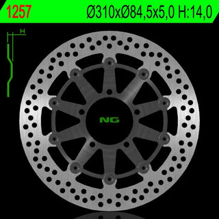 NG Premium Brake Rotor Oem Replacement NG1257