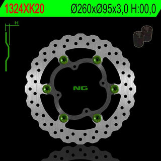 NG Oversize Rotor Kit 320mm Includes Bracket NG1324XK20