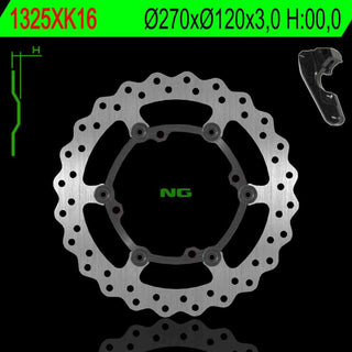 NG Oversize Rotor Kit 270mm Includes Bracket NG1325XK16