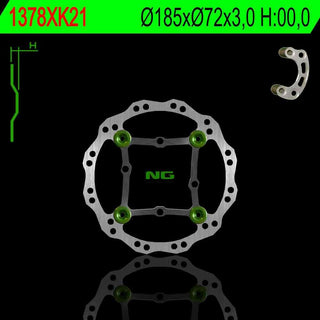 NG Oversize Rotor Kit Includesudes Bracket NG1378XK21