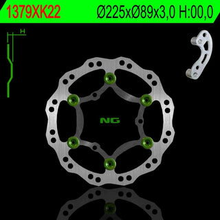 NG Oversize Rotor Kit Includesudes Bracket NG1379XK22