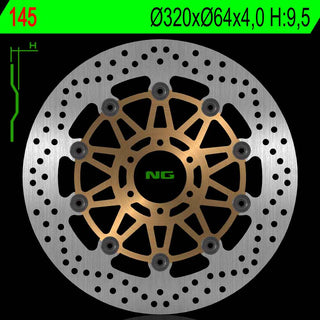 NG Premium Brake Rotor Oem Replacement NG145