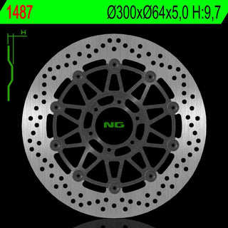 NG Premium Brake Rotor Oem Replacement NG1487