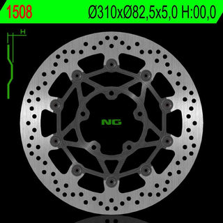 NG Premium Brake Rotor Oem Replacement NG1508