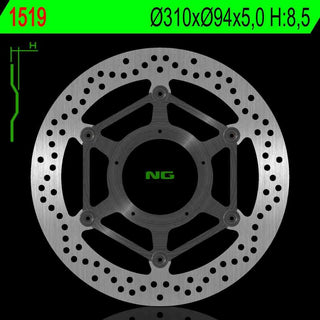 NG Premium Brake Rotor Oem Replacement NG1519