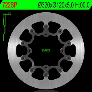 NG Premium Brake Rotor 320mm NON Vented NG722SP