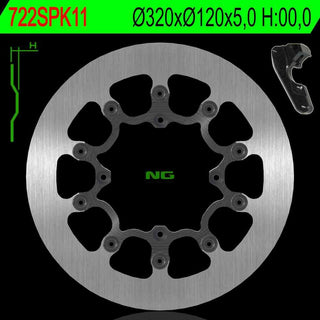 NG Oversize Rotor Kit 320mm Includes Bracket NG722SPK11