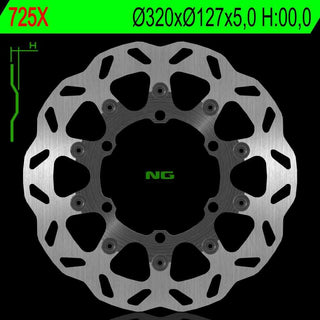 NG Premium Brake Rotor 320mm Wave type NG725X