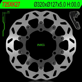 NG Oversize Rotor Kit 320mm Includes Bracket NG725XK27