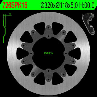 NG Oversize Rotor Kit 320mm Includes Bracket NG726SPK15