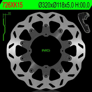 NG Oversize Rotor Kit 320mm Includes Bracket NG726XK15