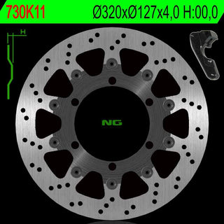 NG Oversize Rotor Kit 320mm Includes Bracket NG730K11