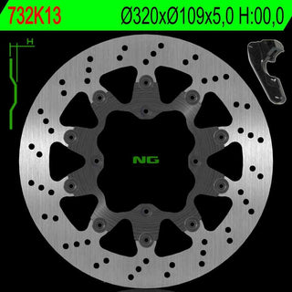 NG Oversize Rotor Kit 320mm Includes Bracket NG732K13