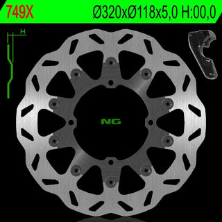 NG Premium Brake Rotor 320mm Wave type NG749X