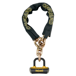 On Guard Chain & Lock - Mastiff - D-Lock 14mm X 5.5cm X 5.5cm - Chain 10mm X 130cm