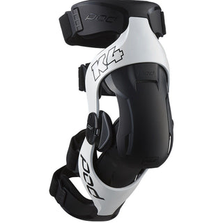 Pod K4 2.0 Motocross Dirt Bike Protection Racing Right Knee Brace - White/Black