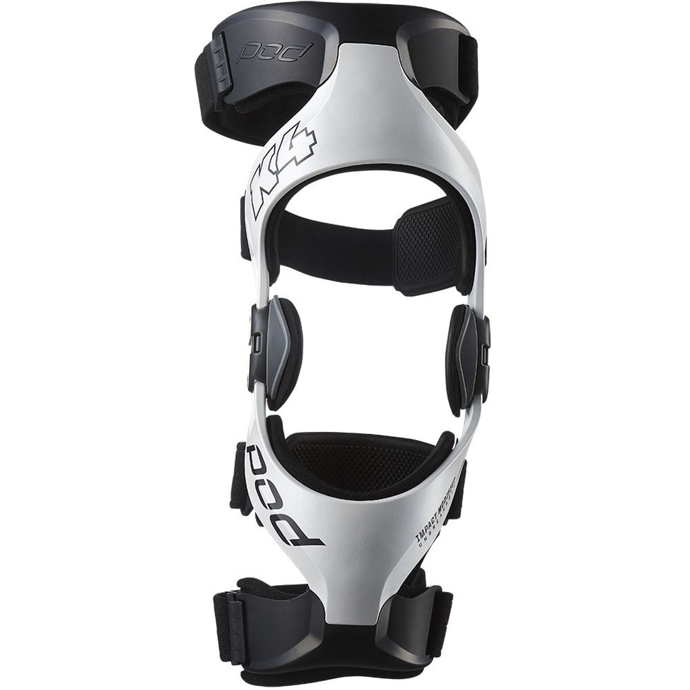 Pod K4 2.0 Motocross Dirt Bike Protection Racing Right Knee Brace - White/Black