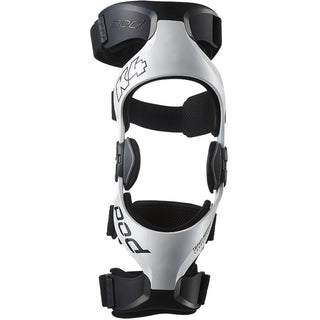 Pod K4 2.0 Motocross Dirt Bike Protection Racing Right Knee Brace - White/Black