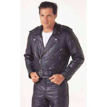 Rjays Leather Cruiser Mens Jacket - Black