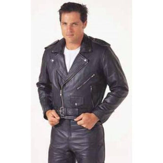 Rjays Leather Cruiser Mens Jacket - Black