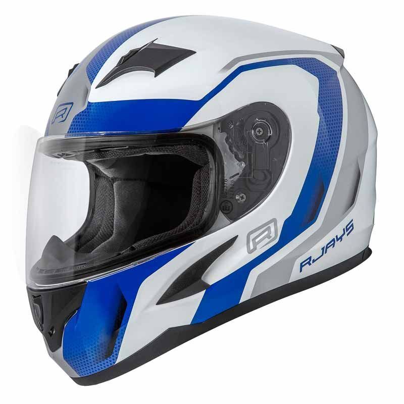 Rjays Grid Helmet - Gloss White/Blue