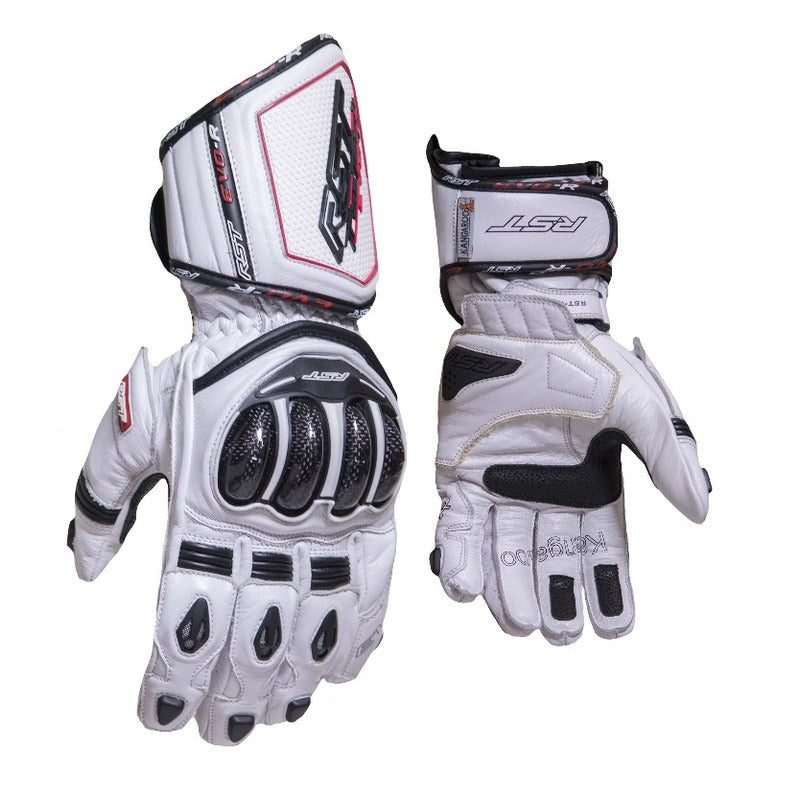 RST TracTech Evo R Race Motorcycle Glove - White