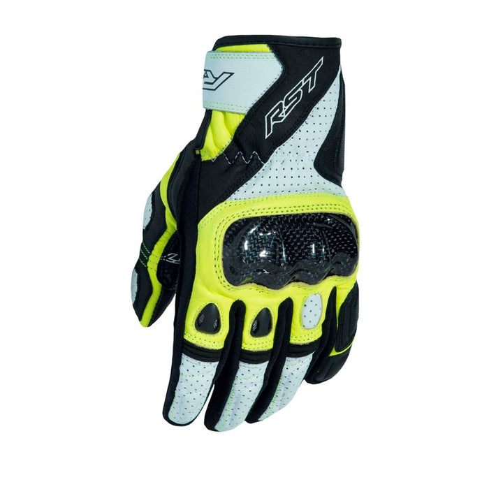RST Stunt III CE Motorcycle Gloves   - Fluro Yellow