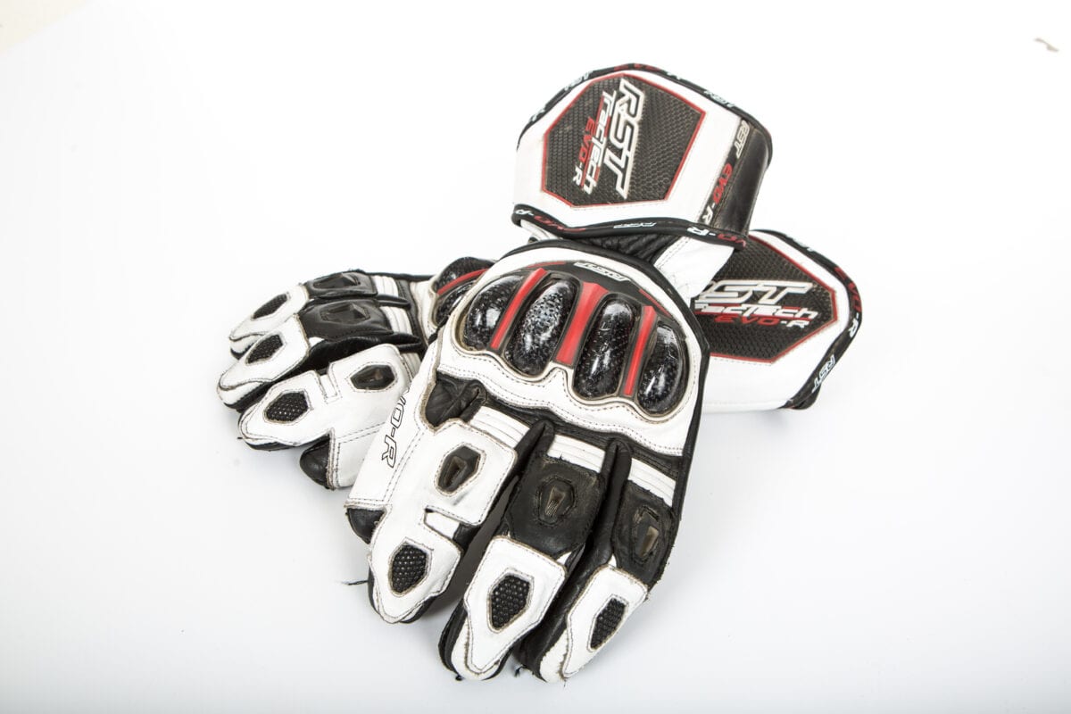 RST Tractech Evo-R Race Motorcycle Gloves - White