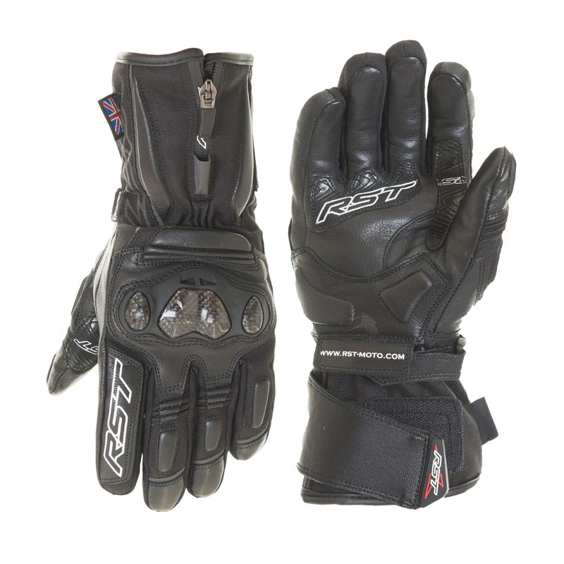 RST Paragon V Waterproof Leather Motorcycle  Gloves - Black