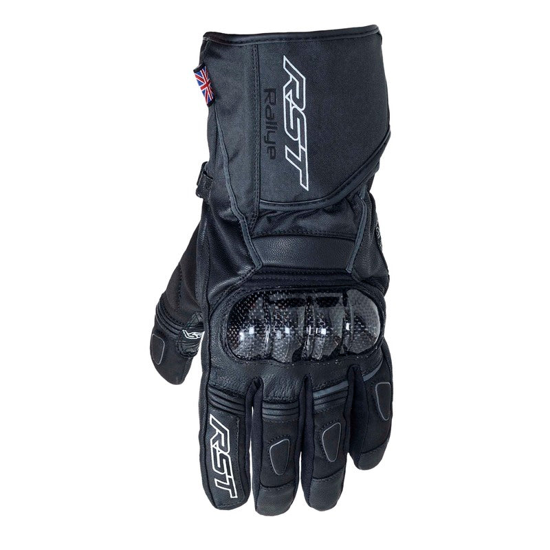 RST Rallye CE Waterproof Motorcycle Gloves - Black