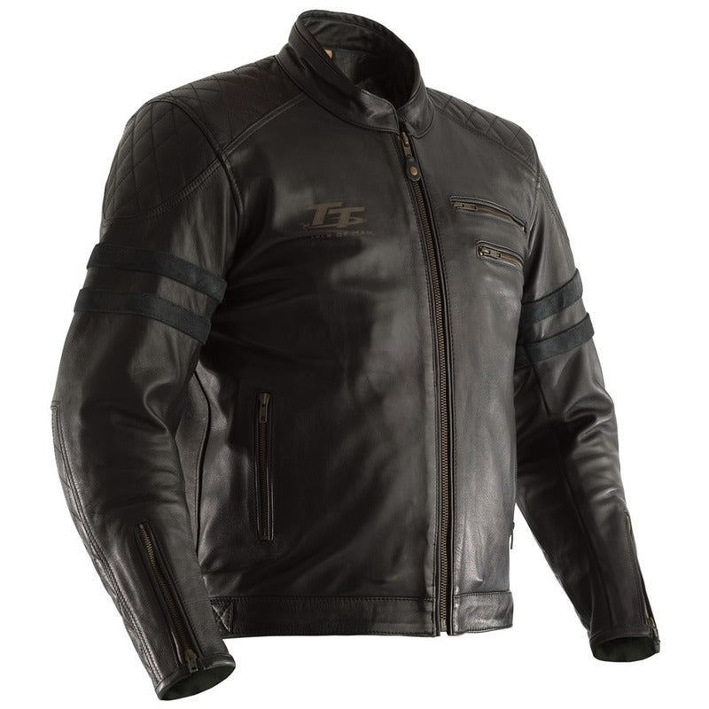 RST Hillberry TT CE Motorcycle Leather Jacket - Black