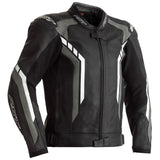 RST Axis CE Motorcycle Leather Jacket - Black/Gunmetal