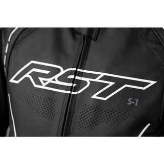 RST S-1 CE Leather Jacket - Black/White